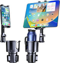 Portavasos para teléfono y tableta, 2 en 1, iPad con brazo extensible ajustable para teléfono de 4.7 a 10 pulgadas, soporte para tableta compatible con iPad Pro Air Mini, Fire, iPhone 17, Galaxy