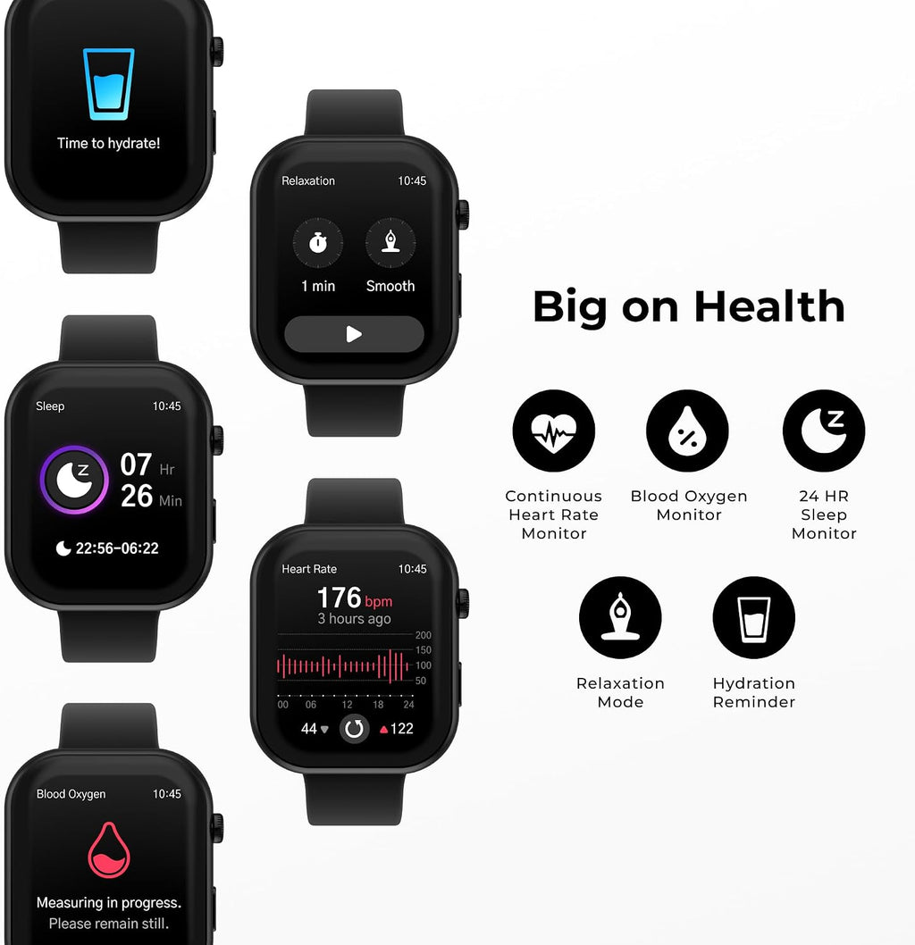 iTouch AIR 5 PRO - Reloj inteligente con GPS, AMOLED de 1.96 pulgadas, llamadas Bluetooth, más de 100 modos deportivos, frecuencia cardíaca, SpO2, seguimiento del sueño y el estrés, resistente al agua 3ATM, duración de la batería de 10 días, para iPhone y