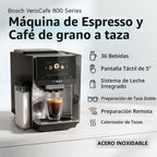 Bosch Serie 800 Máquina de Café y Espresso Totalmente Automática - Acero Inoxidable