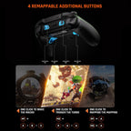 BIGBIG WON Controlador Inalámbrico, Rainbow 2 Pro Controladores para PC con Movimiento de Apuntado, Disparadores Hall, Joystick ALPS, Botón Personalizado, Audio de 3.5 mm para PC Windows/Android/iOS/Switch