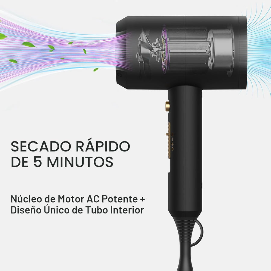 Slopehill - Secador de pelo iónico profesional, potente secador de...