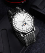 BINLUN Correas de reloj de malla de acero inoxidable de 12 mm, 14 mm, 16 mm, 18 mm, 20 mm, 22 mm, ultradelgadas, de liberación rápida, correas de reloj de metal de repuesto para hombres y mujeres, 4