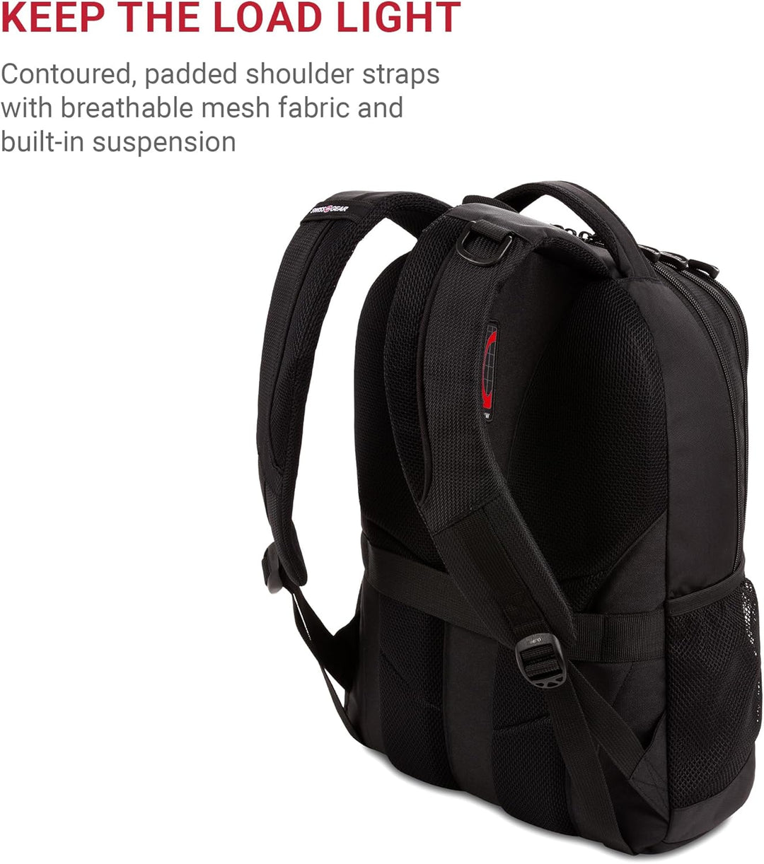 SwissGear - Mochila para laptop Cecil 5505, Negro -