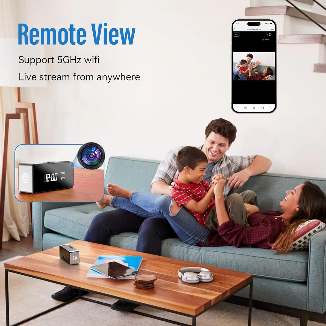 Tccbac Cámara oculta inteligente 4K WiFi reloj cámara de