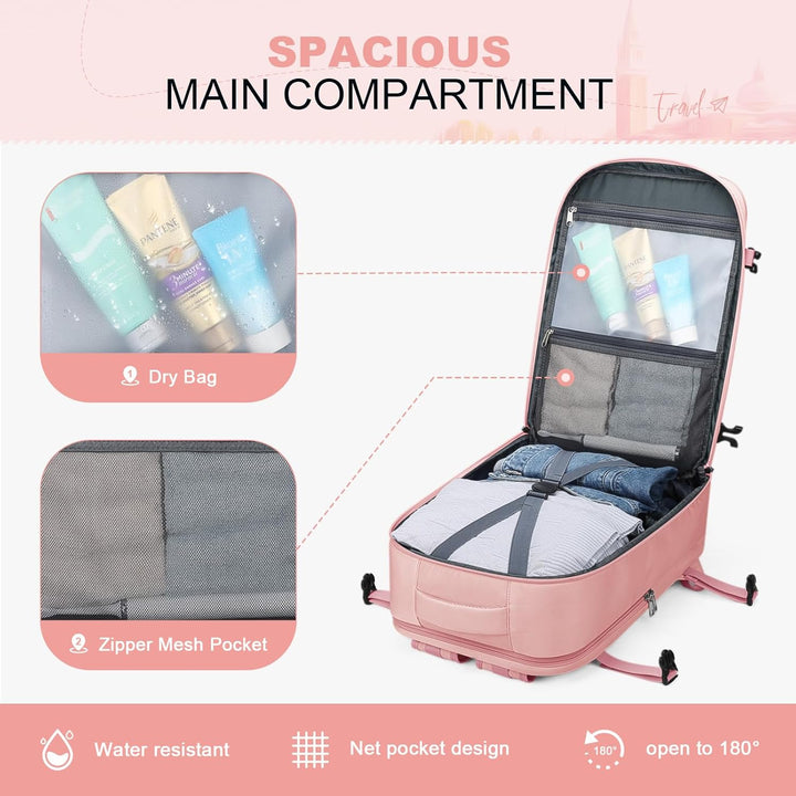 Maelstrom Mochila de viaje para mujeres y hombres, mochila para lap...