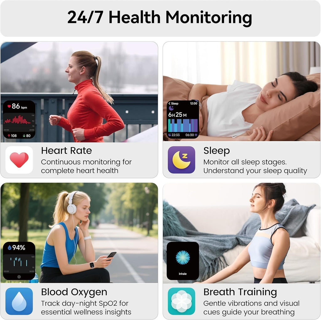 Reloj inteligente con Alexa integrado, rastreador de fitness de llamadas