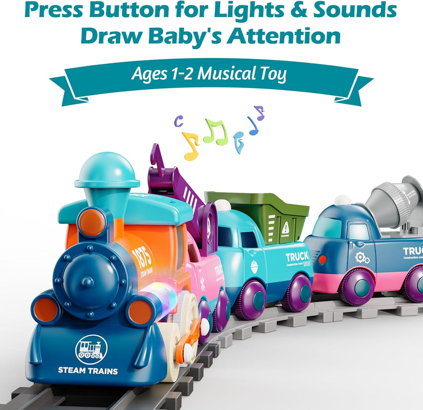 Juego de tren para niños pequeños juguetes magnéticos de