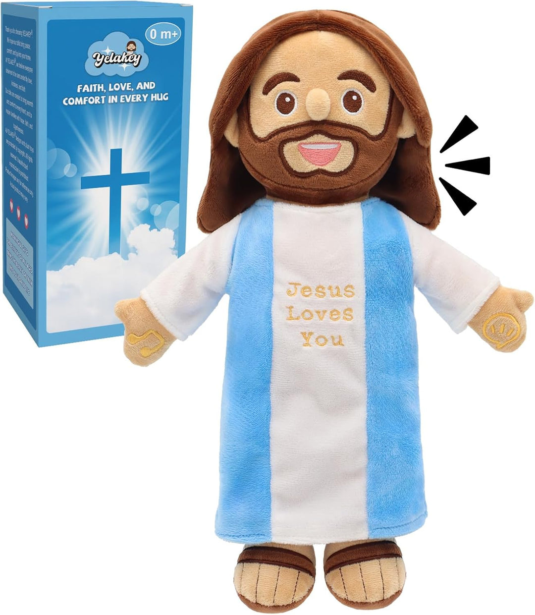 Yelakey Muñeco de peluche que habla Jesús Habla 36