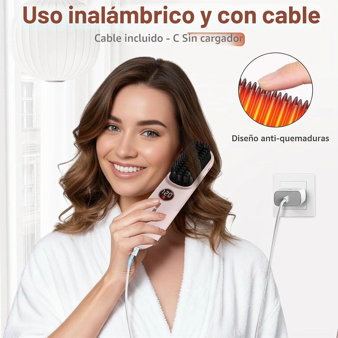 TANSHINE Go Brush Pro 2026 Cepillo alisador de cabello inalámbrico,...