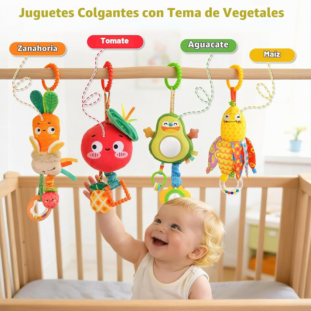 Juguetes de asiento de coche colgando para cochecito de bebé de 0 a 6 meses