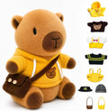TITQWOP Capybara - Peluche de Capybara con 9 prendas y accesorios