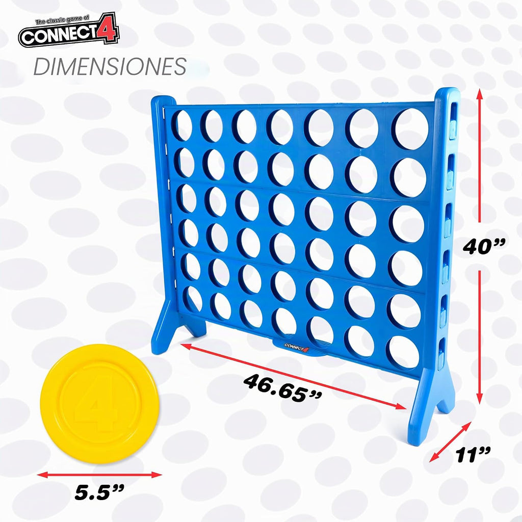 Connect 4 Giant Edition - Juego de 4 pies Jumbo Classic Four en--Row