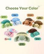 gnomantic Animales de peluche con peso de tortuga, almohada de felpa para