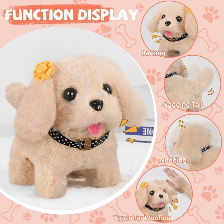 Vanvimen 16 piezas de juguetes de perro robot para niñas, juguetes...