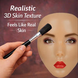 Glinexa Cara de práctica de maquillaje 5D - Cabeza de maniquí de si...