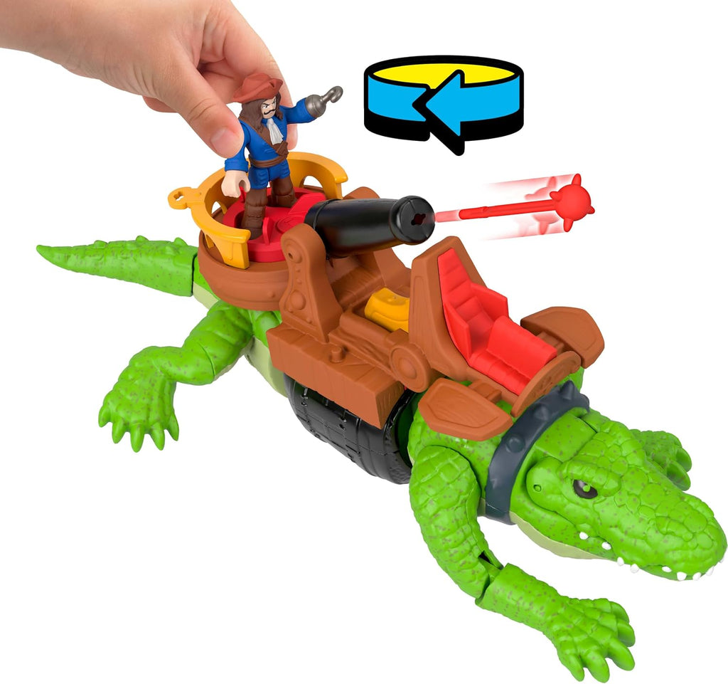 Fisher-Price Imaginext - Juego de tiburón pirata contra cocodrilo