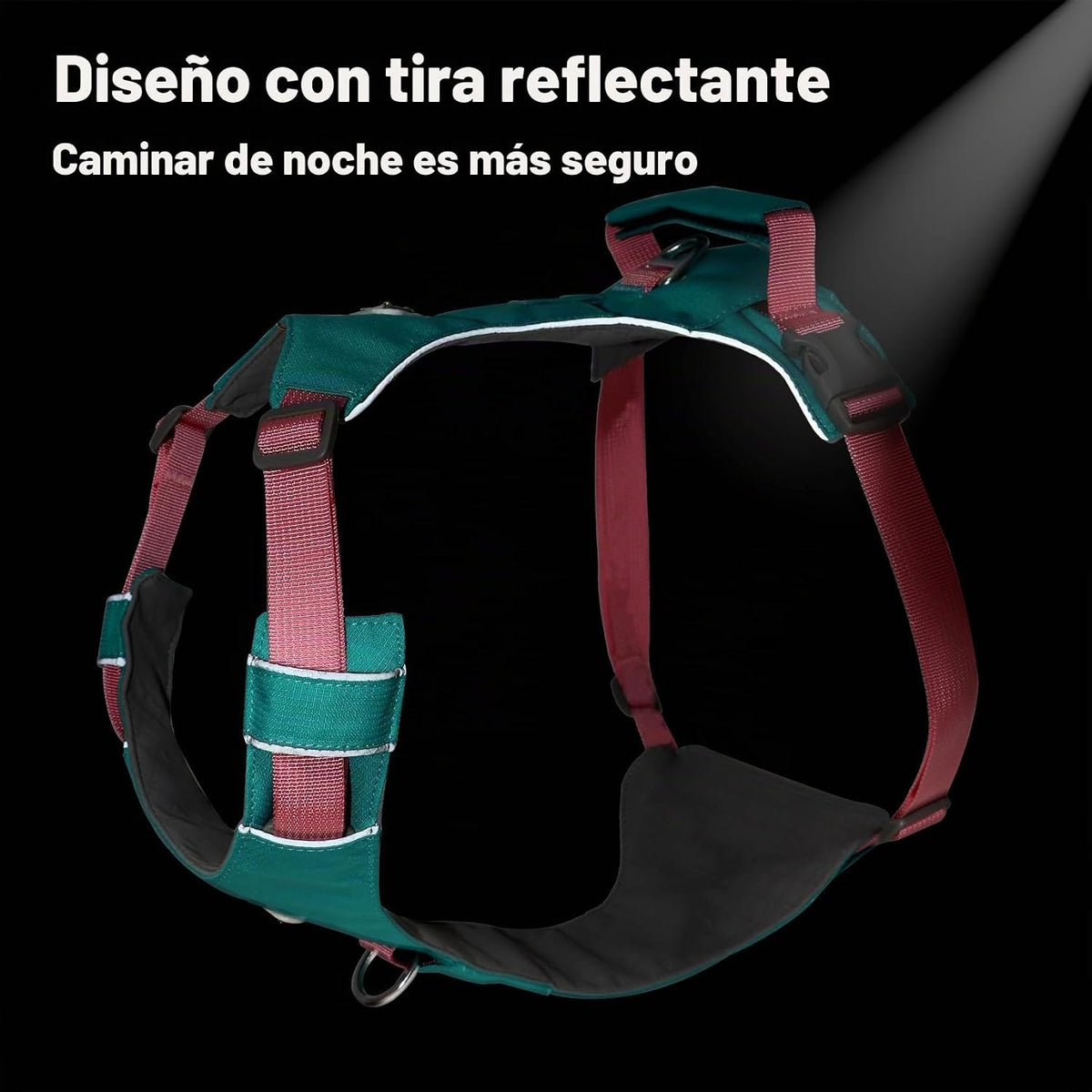Chaleco de arnés para perro Airtag sin tirones con asa y bolsillo para