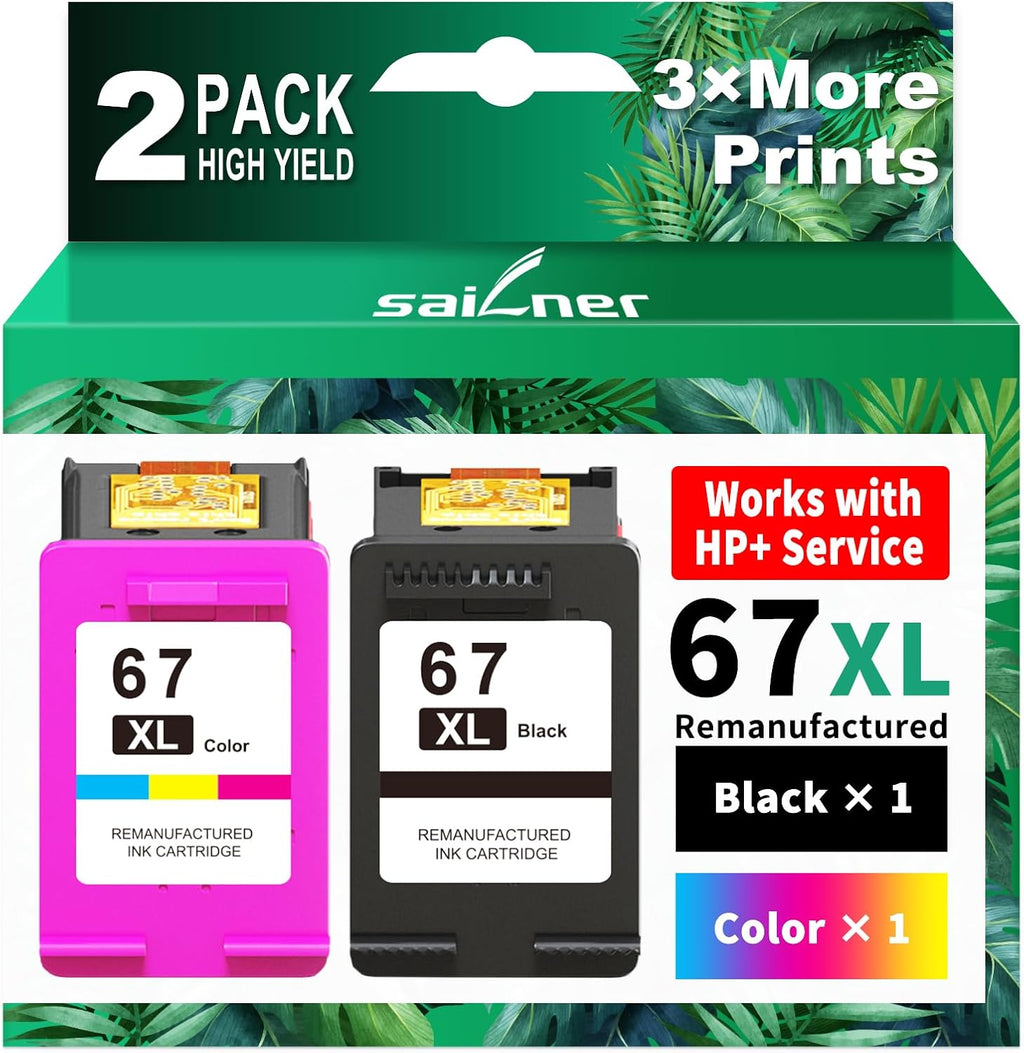 Cartuchos de tinta 67XL de repuesto para HP Ink 67 HP67XL
