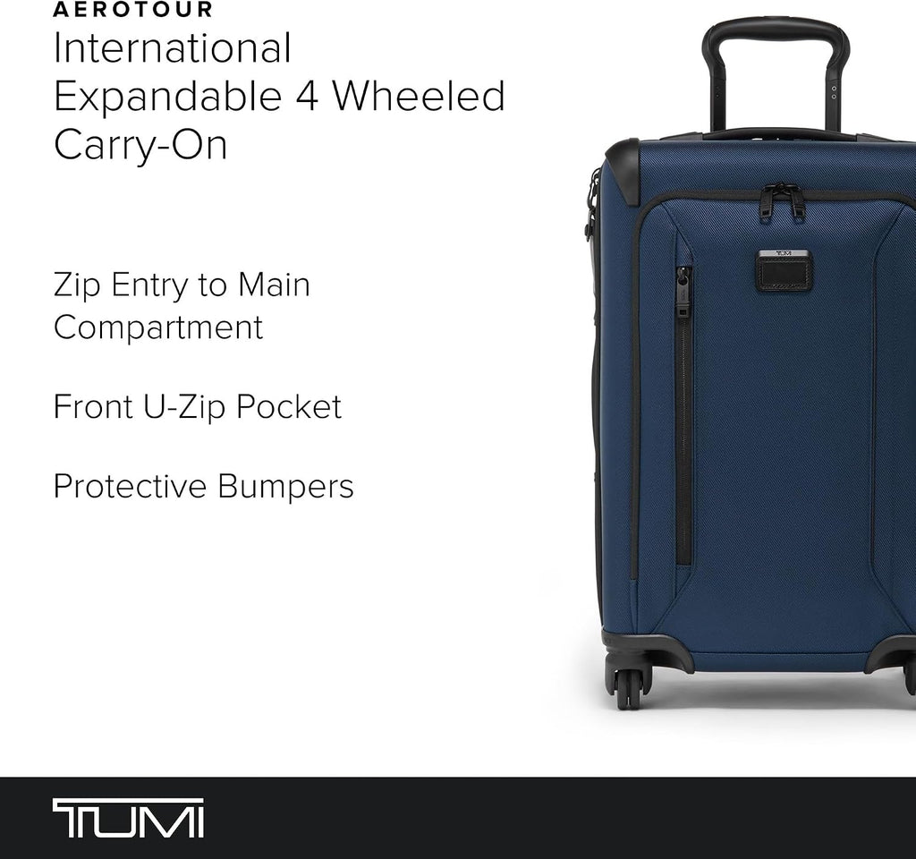 TUMI Aerotour - Maleta de mano expandible de 4 ruedas, 21.75 pulgadas, azul