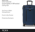 TUMI Aerotour - Maleta de mano expandible de 4 ruedas, 21.75 pulgadas, azul