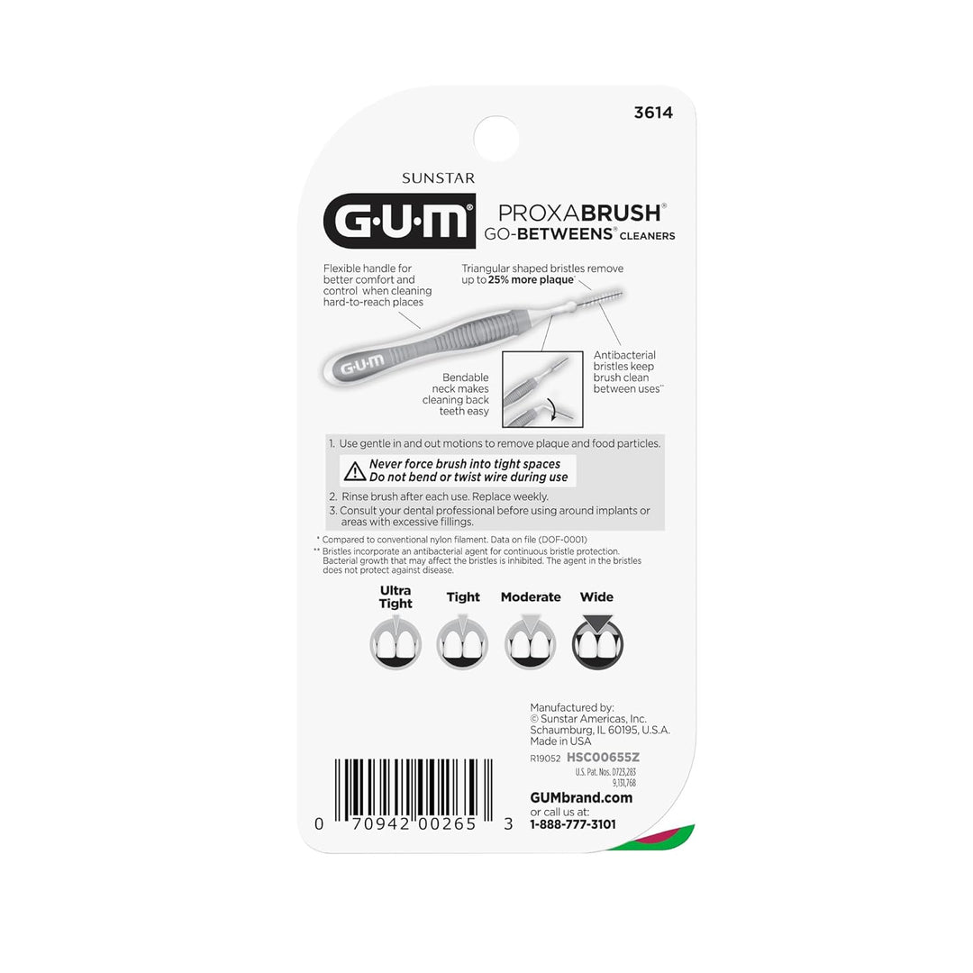 GUM Proxabrush Go-Betweens - Cepillos interdentales anchos - Puntas...