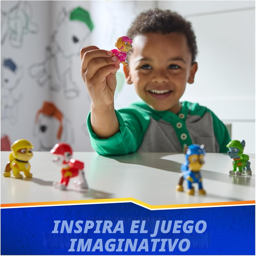 Paw Patrol: Rescue Wheels, paquete de 6 figuras de acción de Pup Sq...
