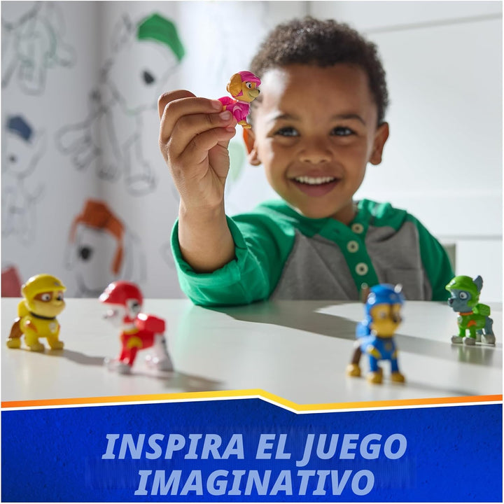 Paw Patrol: Rescue Wheels, paquete de 6 figuras de acción de Pup Sq...