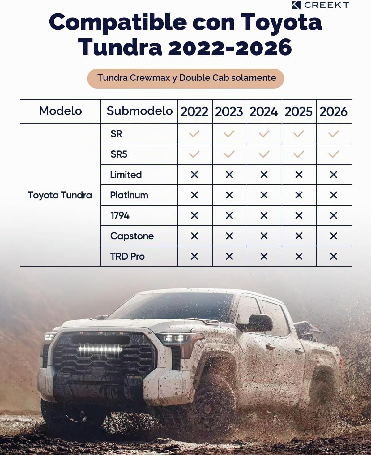 Fundas de asiento para Toyota Tundra 2022-2027 (solo para