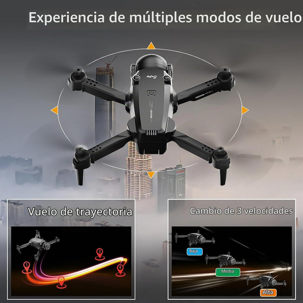 Dron con cámara para adultos principiantes, FPV plegable RC Quadcopter juguetes, helicóptero, cámara HD 1080P, retención de altitud, despegue/aterrizaje con una tecla, giros 3D, waypoints fly, modo sin cabeza