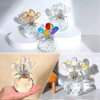 Crystal AB-Color Rose Bouquet Flor, Figura de flor de cristal