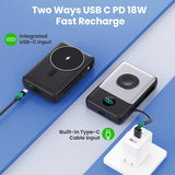 Cargador portátil magnético 6 en 1 para iPhone con cables integrado...