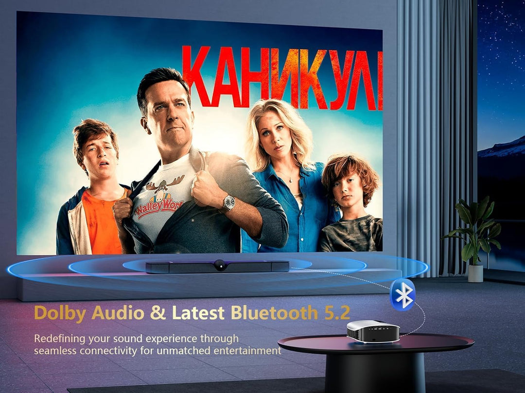 GooDee Proyector inteligente 4K con WiFi 5G y Bluetooth, aplicacion...