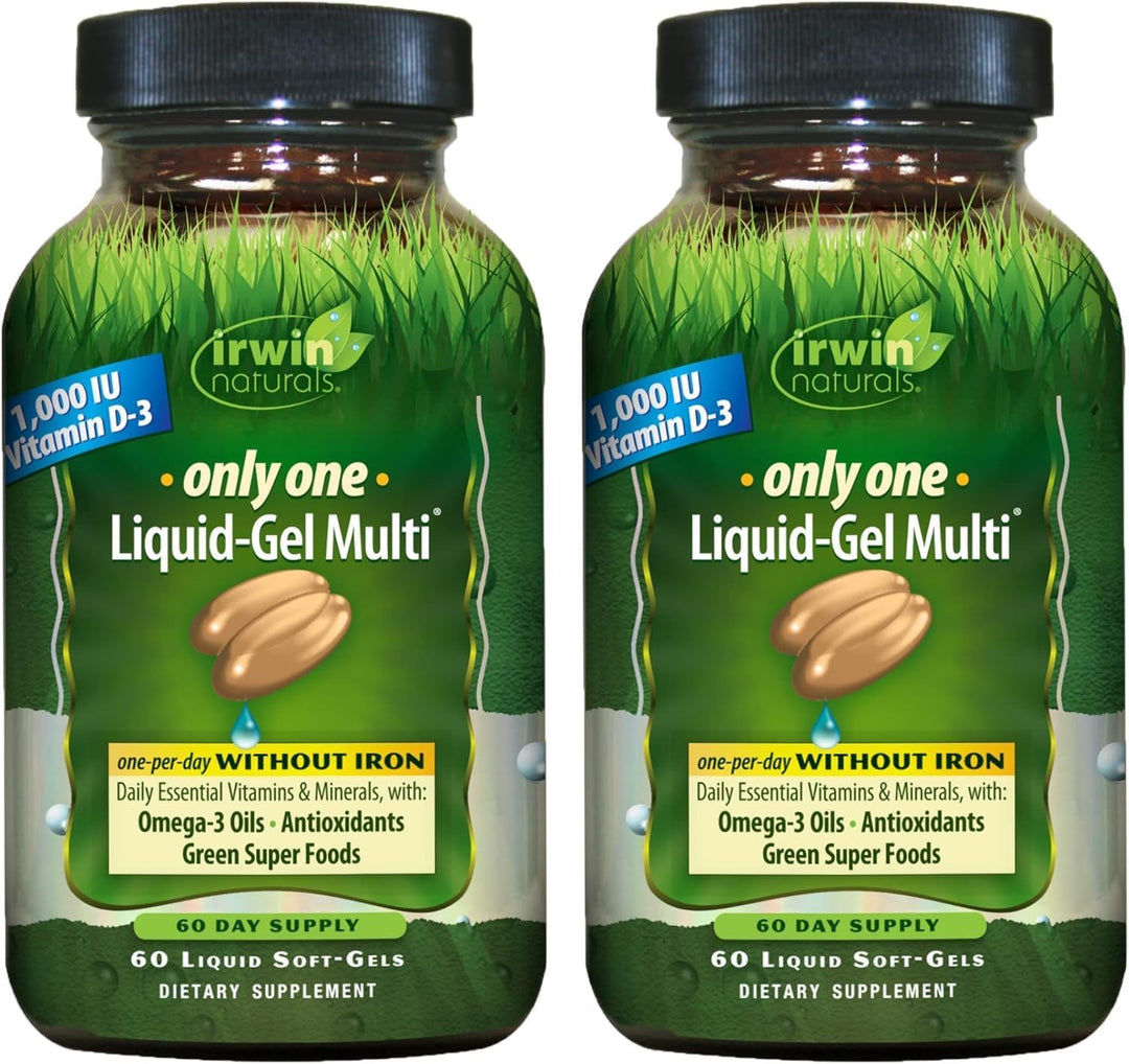 Irwin Naturals Only One Liquid Gel Multi Sin Hierro \u2013 60 Geles...