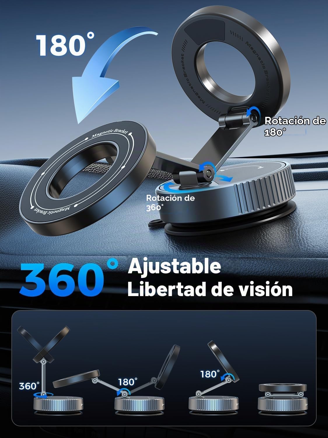 Soporte magnético para teléfono de coche para MagSafe, soporte de teléfono