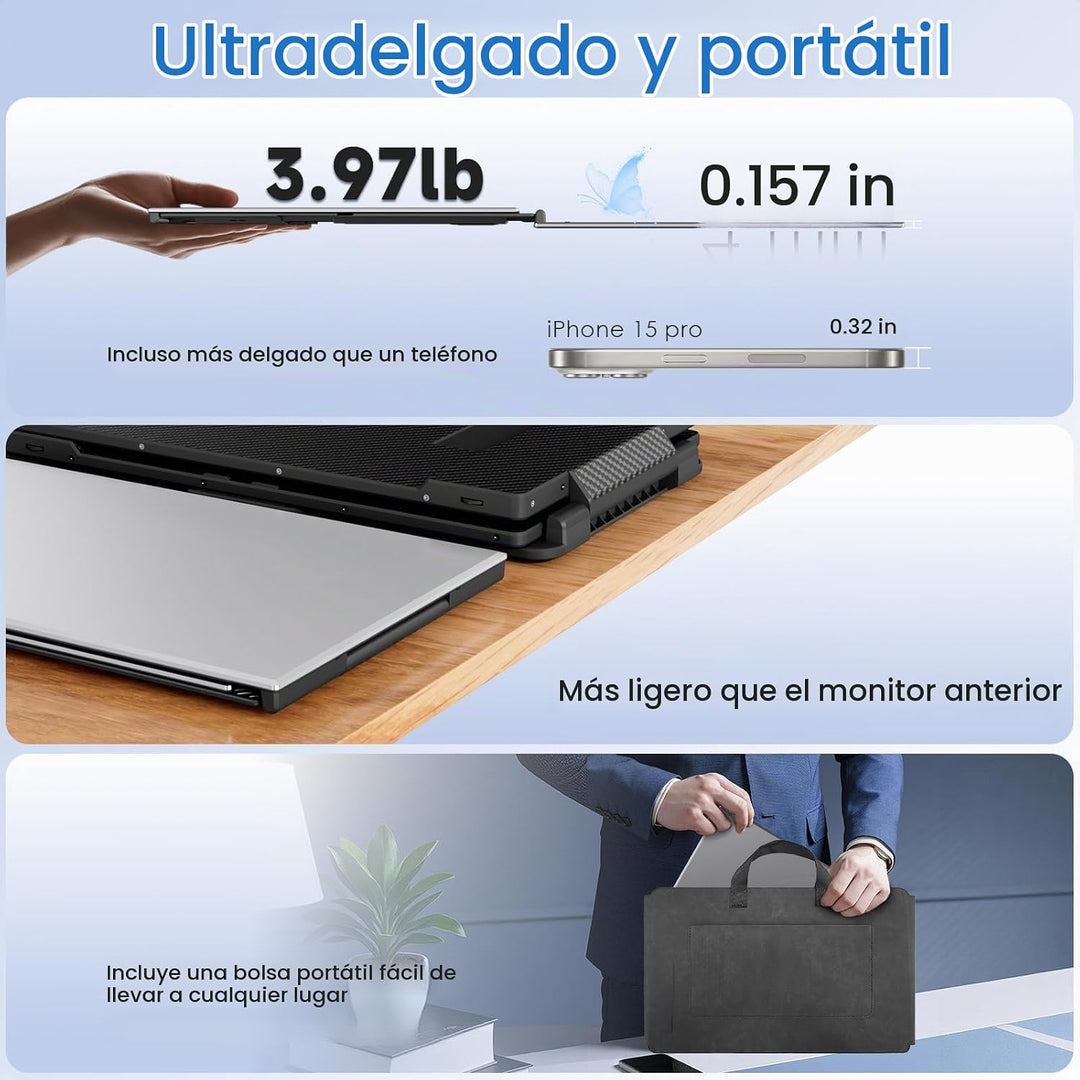 siaviala Extensor de pantalla para laptop de 15.6", monitor por...