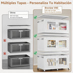 BROVIEW - Contenedor apilable extra grande de 660 cuartos de galón con tapa