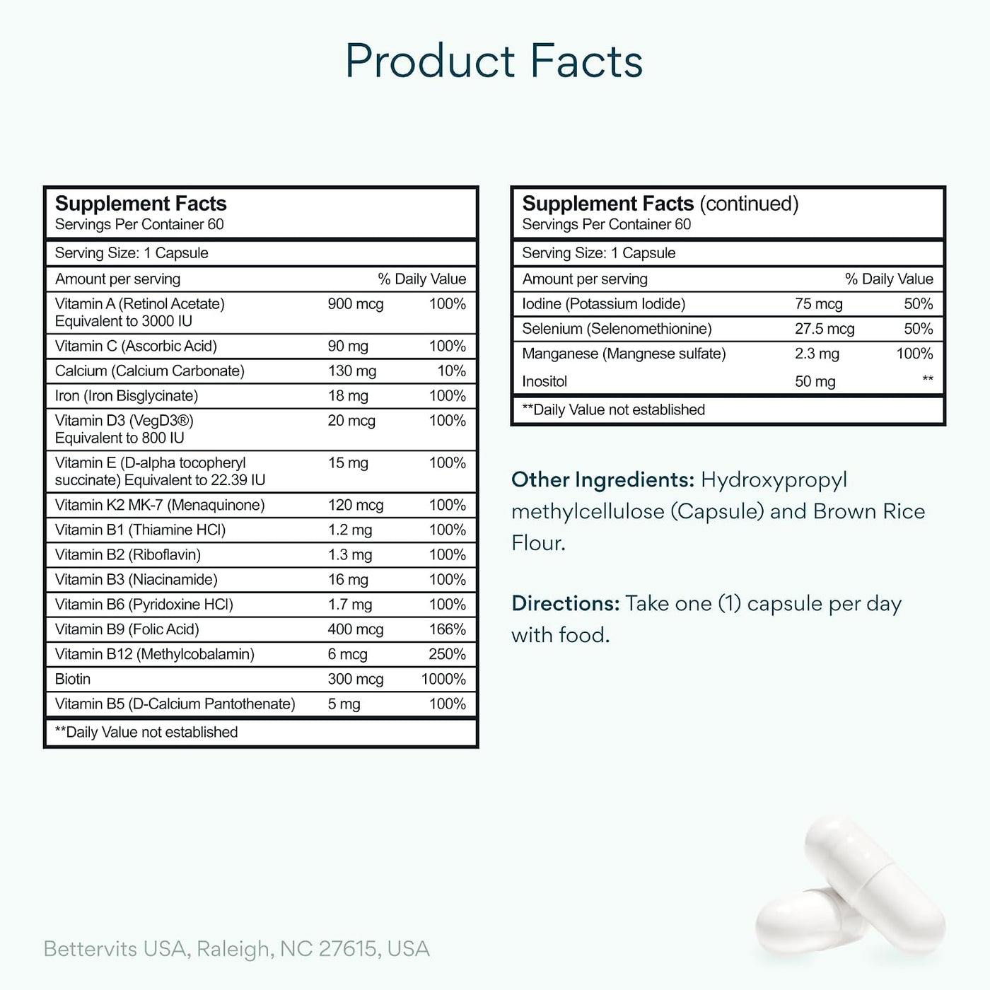 Bettervits Multivitamínico para mujeres y hombres | Multivitamínico...