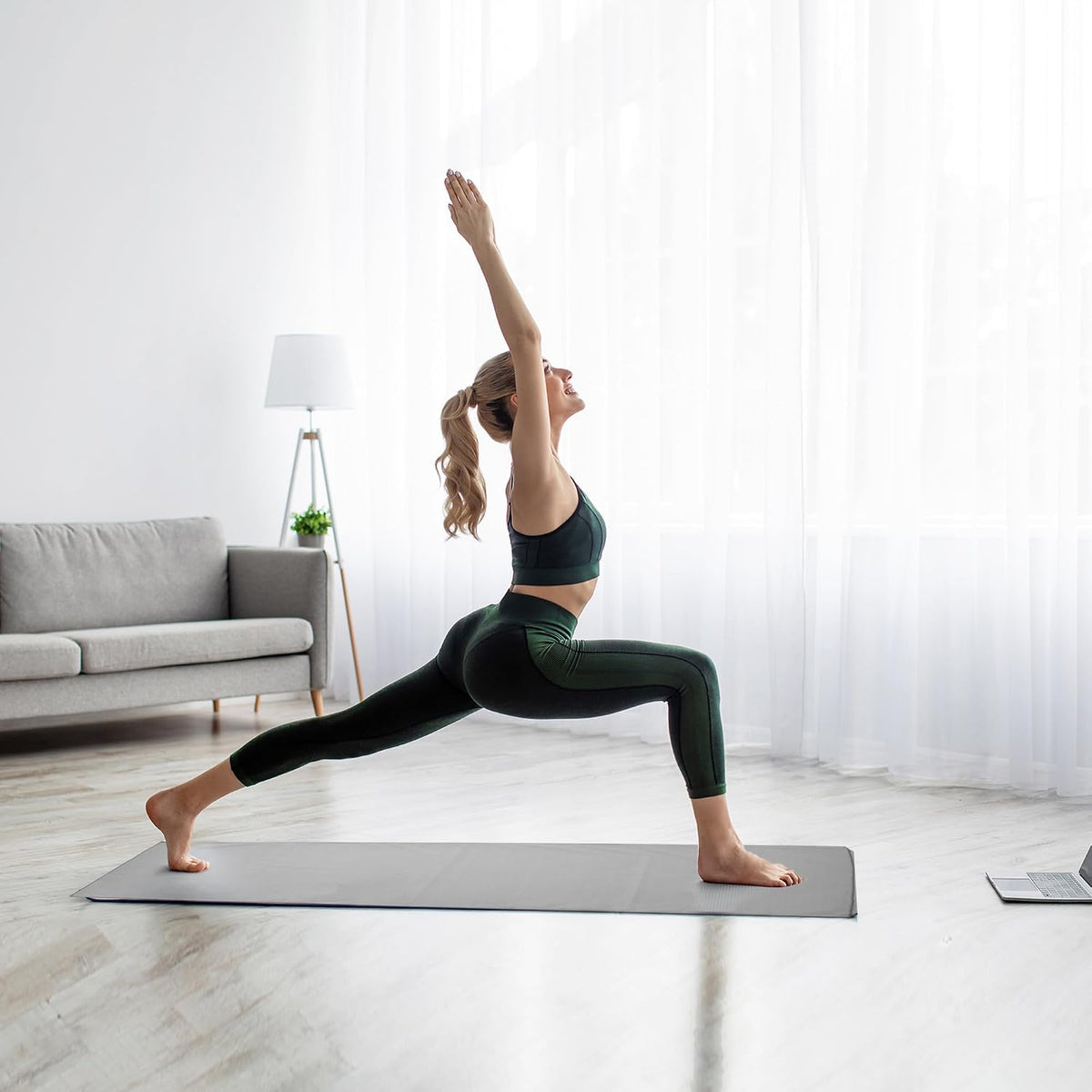 Paquete de 2 toallas de esterilla de yoga con punto de agarre, toalla antideslizante de yoga caliente, toalla absorbente de microfibra para sudar, Bikram Pilates Fitness