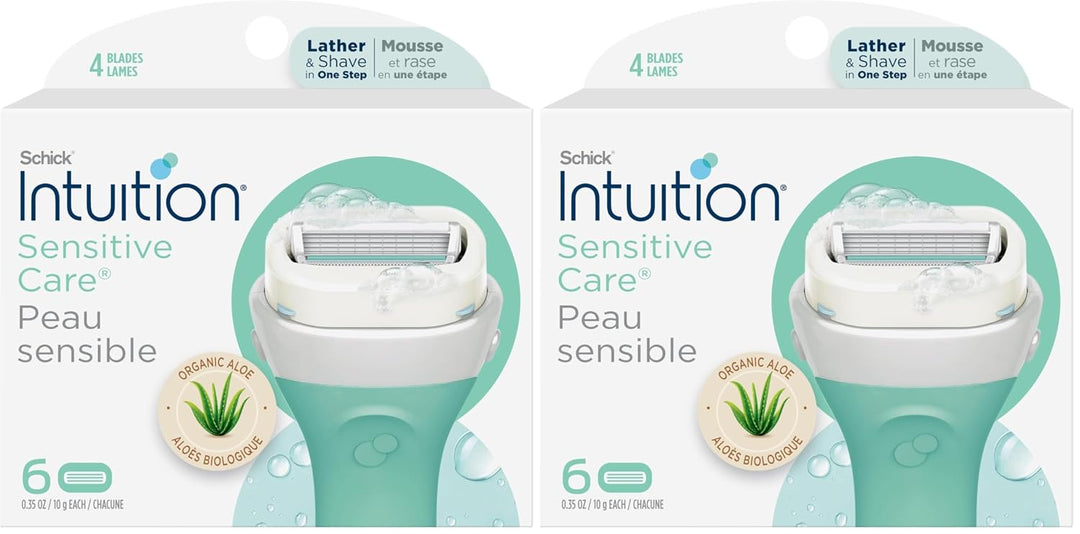 INTUITION Schick - Recambio de cuchillas de afeitar para piel sensi...