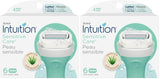 INTUITION Schick - Recambio de cuchillas de afeitar para piel sensi...