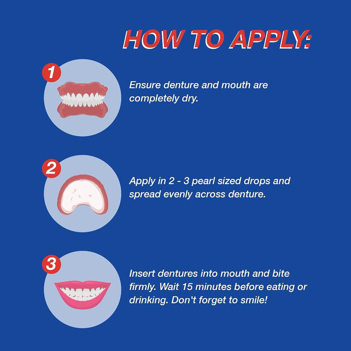 Secure Adhesivo impermeable para dentaduras postizas, sin zinc, suj...