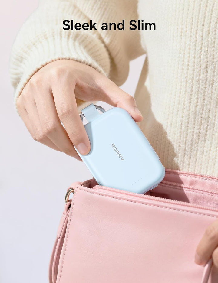 RORRY Cargador portátil, cargador portátil de 5000 mAh con cables i...