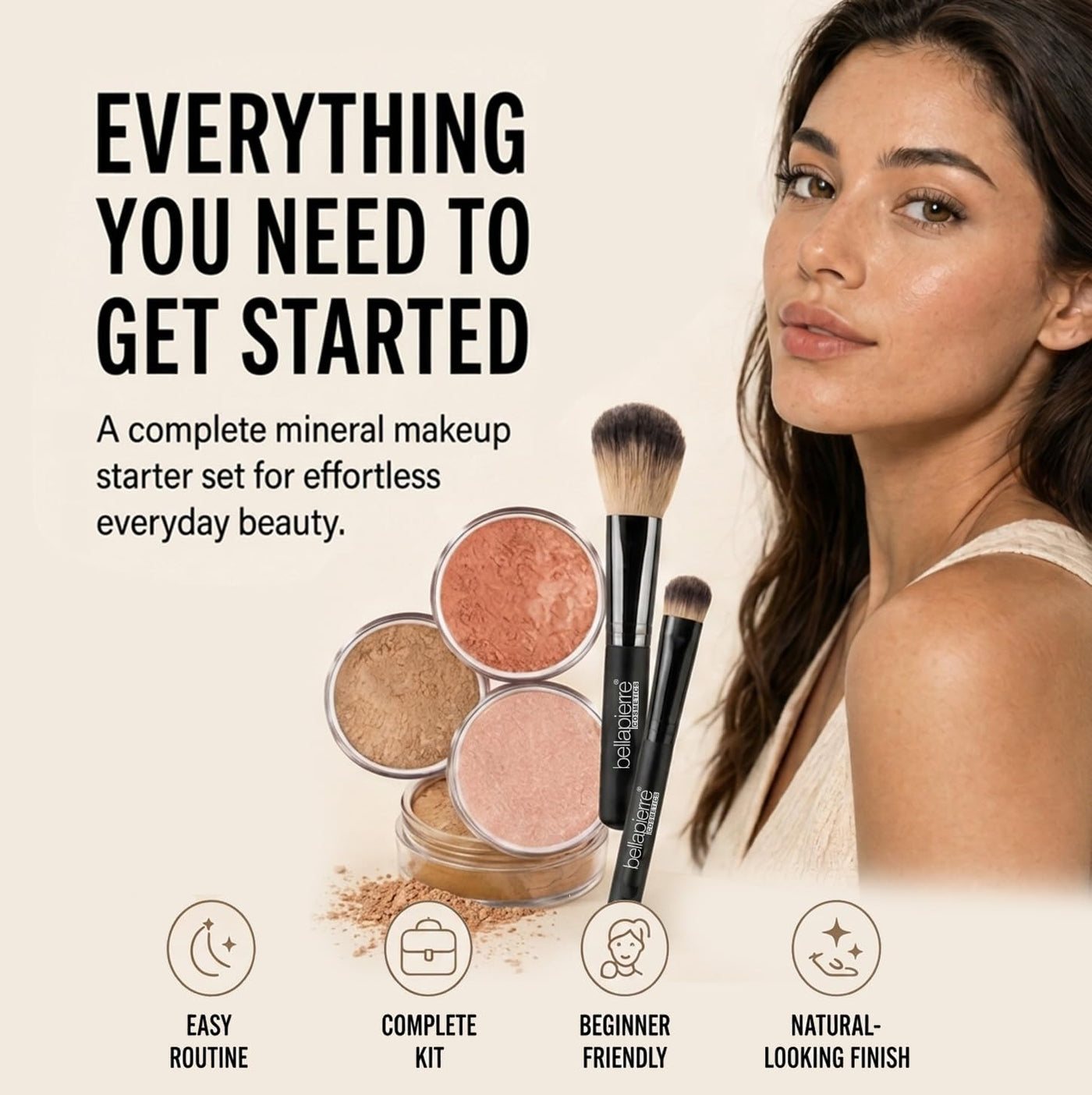bellapierre Kit para empezar | Incluye 2 bases minerales, 1 rubor y...