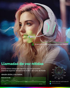 WESEARY Auriculares inalámbricos para juegos con micrófono para PS5, PS4