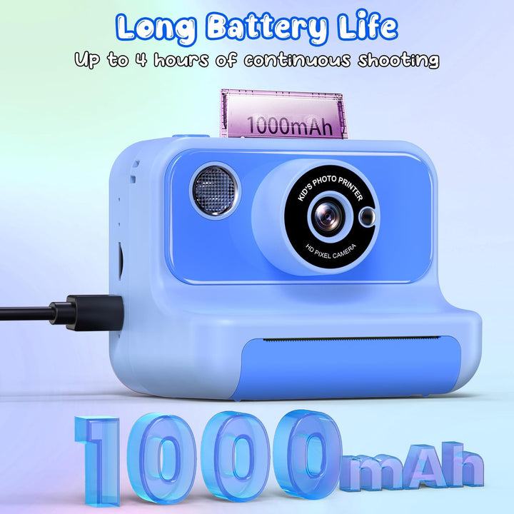 Cámara para niños con impresión instantánea, regalos de Navidad y c...