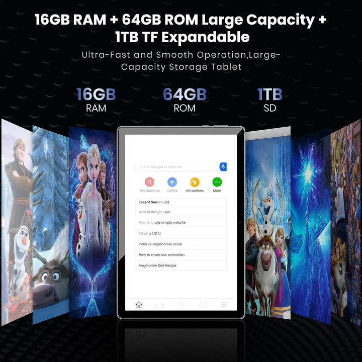 Tableta Android 15 2026, tabletas de 10.1 pulgadas con Gemini AI, t...