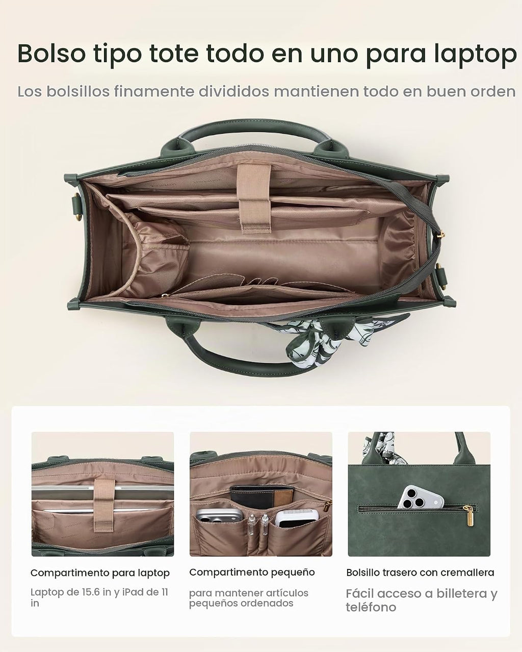 LOVEVOOK Bolsa de mano para laptop para mujer, bolsa de trabajo vintage con