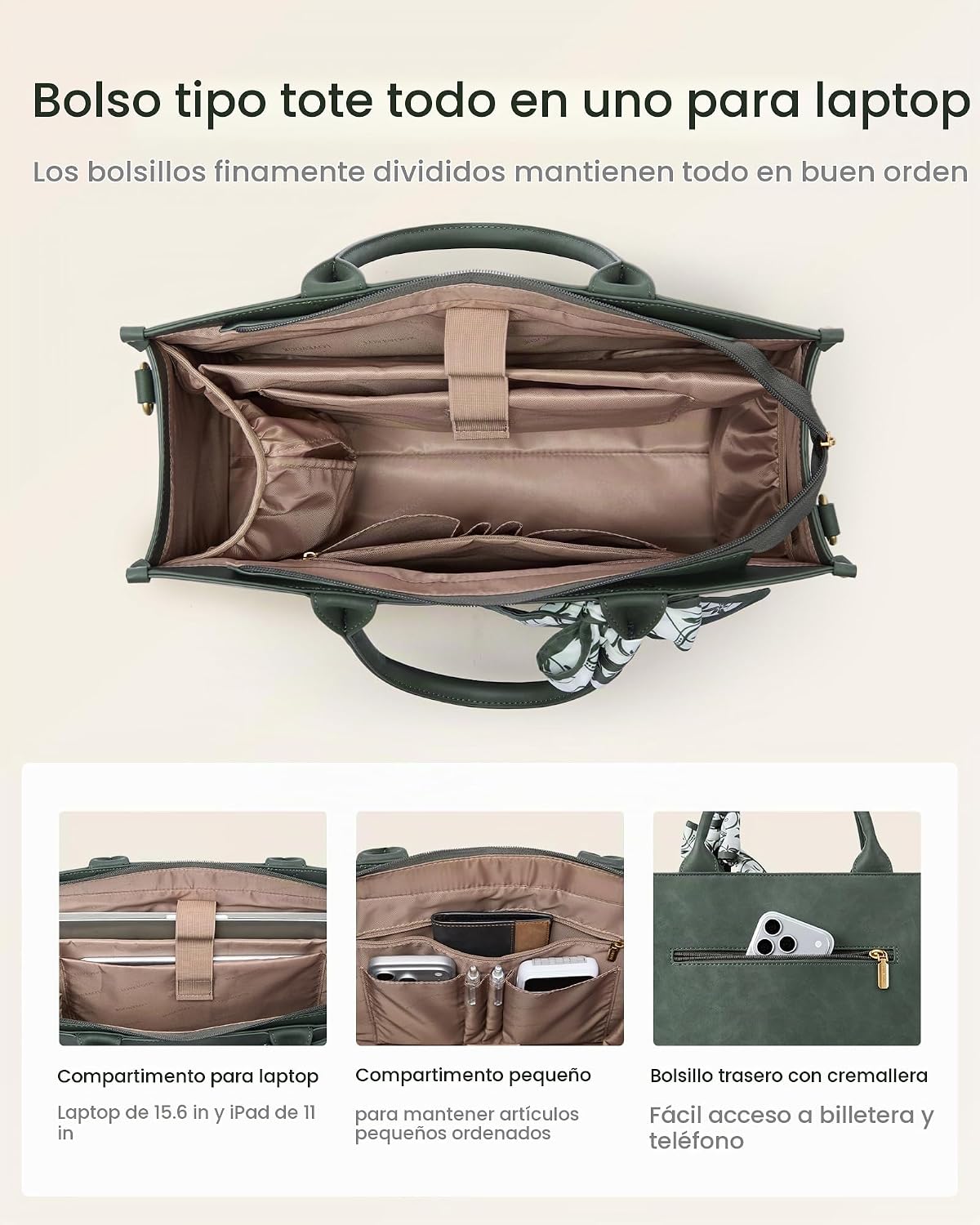 LOVEVOOK Bolsa de mano para laptop para mujer, bolsa de trabajo vintage con