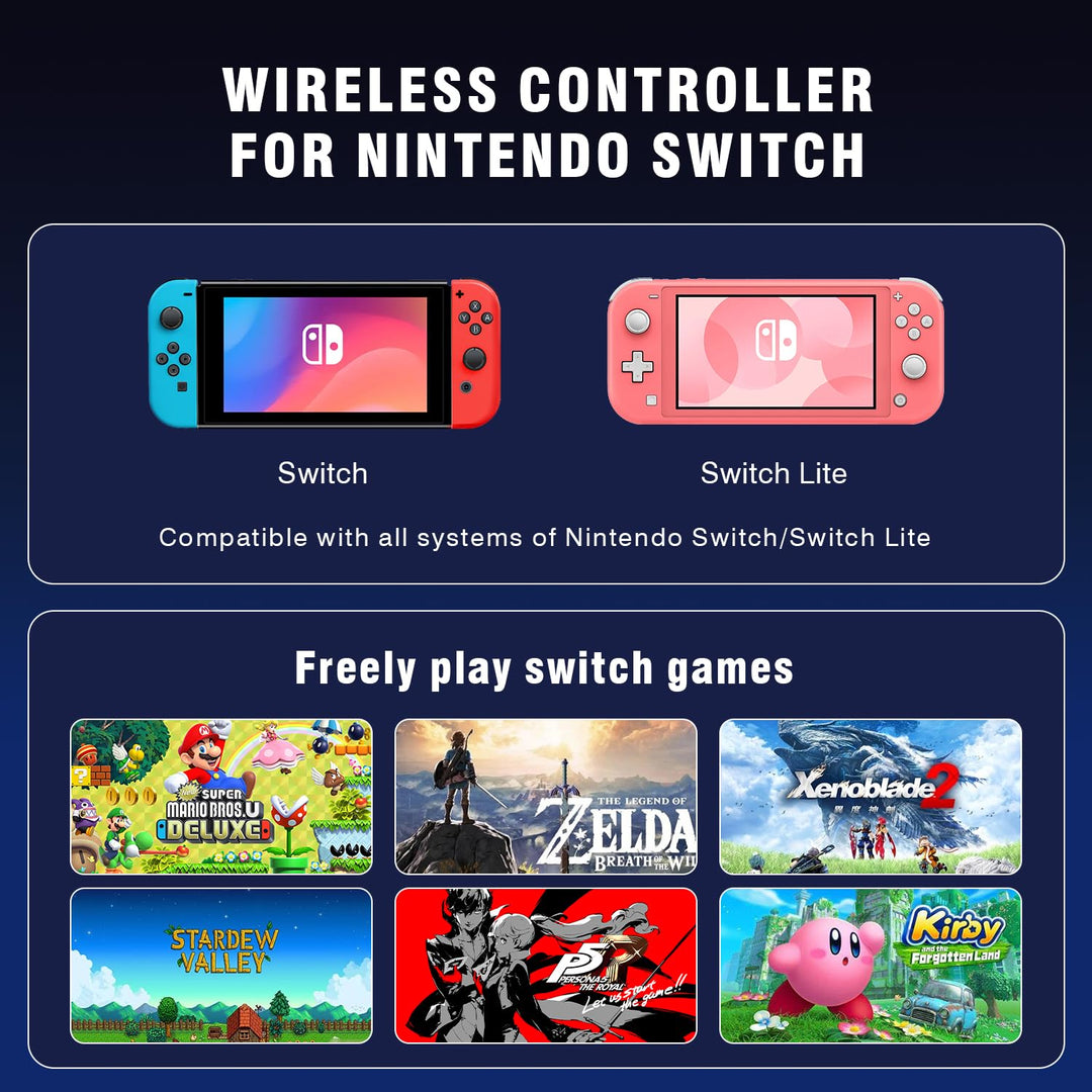Deepdawn Controlador inalámbrico para Nintendo Switch\/Switch 2\/Li...