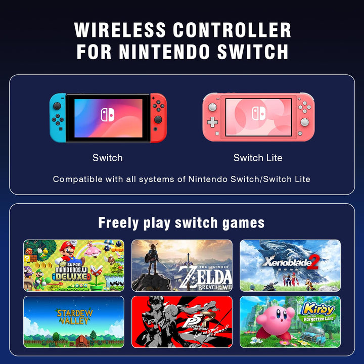 Deepdawn Controlador inalámbrico para Nintendo Switch\/Switch 2\/Li...